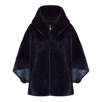 Lou Andr&eacute;a Chaqueta Capa de Pelo Sint&eacute;tico - Jackets - Mujer - Azul - M