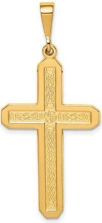 Diamond2Deal 14k Yellow Gold Cross Pendant