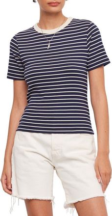Fifteen Twenty Mandy Stripe T-Shirt in Navy W/Cream at Nordstrom, Size X-Small