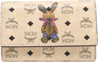 MCM Pre-owned Wallets, female, Beige, Size: ONE SIZE Pre-owned Canvas Wallet