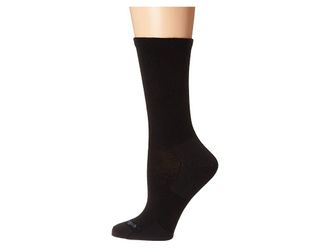 Darn Tough Solid Basic Crew Light Womens Crew Cut Socks Shoes Black : LG (US 10-11.5), Lycra/Merino/Nylon