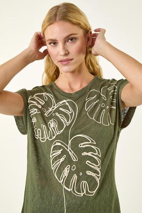 Roman Textured Leaf T-Shirt