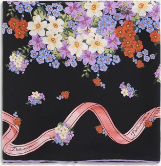 Dolce & Gabbana Foulard in seta stampa fiorellini Woman UNI