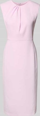 Marc Cain Regular Fit Midikleid mit Gehschlitz in Pink, Gr&ouml;&szlig;e 34