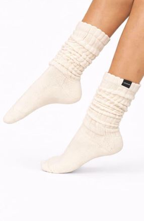 Lechery Gender Inclusive Scrunch Crew Socks in Ivory at Nordstrom