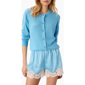 Cami NYC Rufina Crop Cardigan in Blue Grotto at Nordstrom, Size Xx-Small