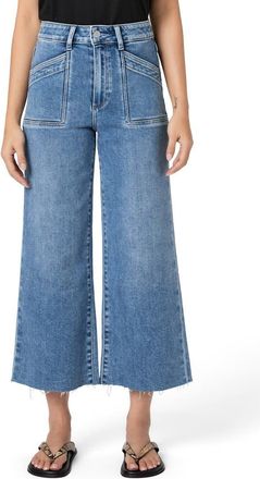 Paige Anessa Crop Wide Leg Jeans in Veritas at Nordstrom, Size 29