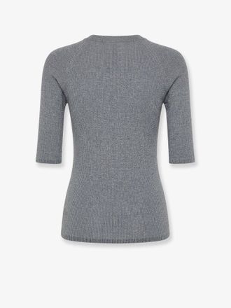 Brunello Cucinelli Womens Sweater Cashmere Blend Lurex Grey