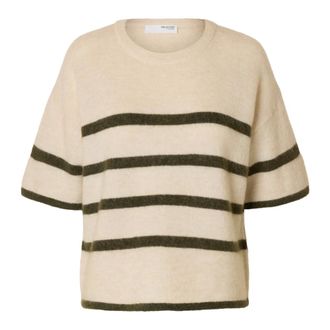 Selected Dames, Truien, Beige, Maat: M Wol