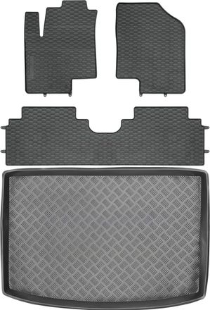 OEM Juego De Alfombrillas De Goma Para Hyundai Ix20 Minivan (2010-2018) + Alfombrilla Para El Maletero