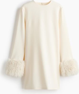 H&M Langarmkleid - White