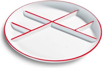 Gmundner Keramik Gmundner Keramik - Gmundner Cer&aacute;mica Borde Rojo Rub&iacute;, Plato Para Fondue