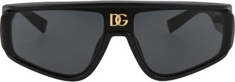 Dolce & Gabbana Rechthoekige Zonnebril - Heren - Zonnebrillen - Zwart - 46 MM - Accessoires