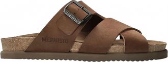 Mephisto Mens Nordine Slide Sandal In Dark Brown