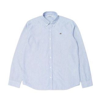 Edmmond Studios Duck Shirt Oxford - Heren - Casual Overhemden - Blauw - L - Katoen - Overhemden
