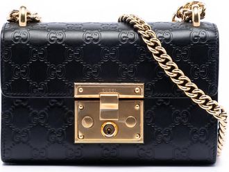 Gucci Pre-owned Gucci Small Guccissima Padlock Crossbody Ladies 409487 486628