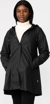 Rains Womens Rains A-line Womens Jacket - 01 Black - Size: 10/8