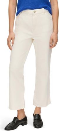 Aligne Crop Flare Jeans in Ecru at Nordstrom, Size 24