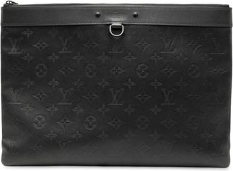 Louis Vuitton Pre-owned Wallets, female, Black, Size: ONE SIZE Pre-owned Leather Document Holder