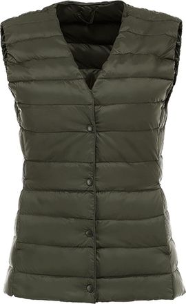 Generic Womens V-Neck Puffer Vest, Sleeveless Quilted Gilet with Buttons, Lightweight Water-Resistant Bodywarmer, Fashionable Casual Winter Vest, Warm Outdoor