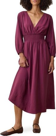 Marine Layer Daphne Long Sleeve Maxi Dress in Fig at Nordstrom, Size X-Small