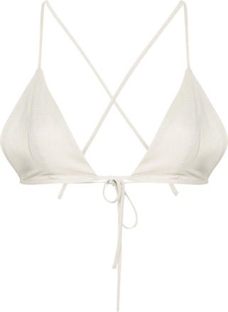 Philosophy di Lorenzo Serafini triangle-cup top - women - Polyester/Virgin Wool - 40 - Grey
