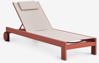 Sklum Tumbona Reclinable En Aluminio Con Coj&iacute;n Akelia Sklum