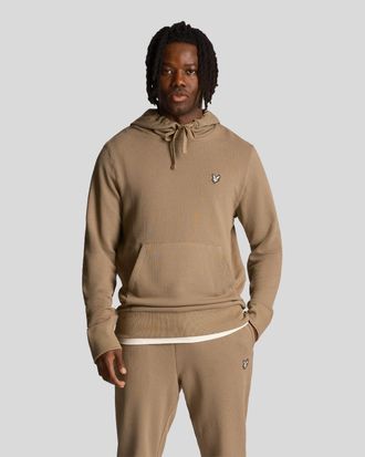 Lyle & Scott Mens Loopback Utility Hoodie - Woolwich - Khaki Merino - Size X-Large