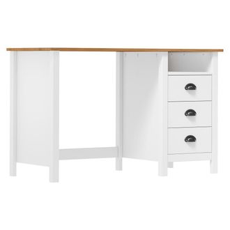 vidaXL Escritorio Hill Con 3 Cajones Madera De Pino 120x50x74 Cm Vidaxl