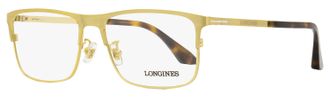 Longines LG5005-H Rectangular Metal Frame Eyeglasses - Gold