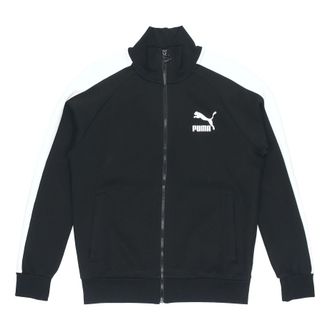 Puma Sports Leisure Knitted Stand-up Collar Jacket Mens Black 531377-01