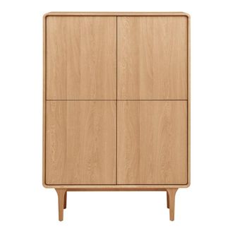 Moloo alto vintage de 4 puertas en roble natural 100x140 cm