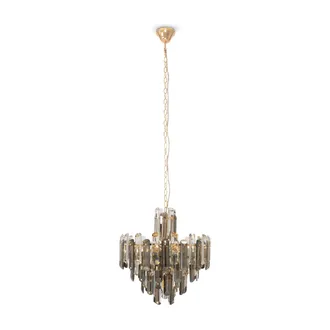 Maytoni Lampadario Sospeso Maytoni Flare 6 Luci Ottone Cristallo