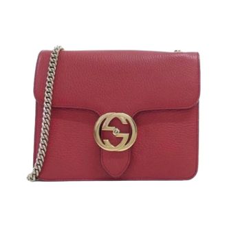 Gucci Pre-owned Vintage Schoudertas - Dames - Pre-owned - Rood - Maat: ONE Size Leer