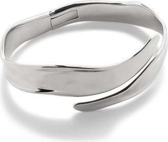Monica Vinader The Wave Cuff Bracelet in Sterling Silver at Nordstrom, Size Medium