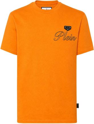 Philipp Plein T-shirt Ronde Hals Korte Mouw - Heren - T-shirts - Oranje - M - Katoen - Tops