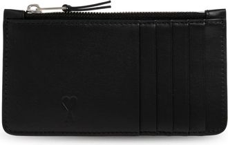 Ami Leren Kaarthouder - unisex - Portefeuilles - Zwart - ONE Size - Leer - Accessoires
