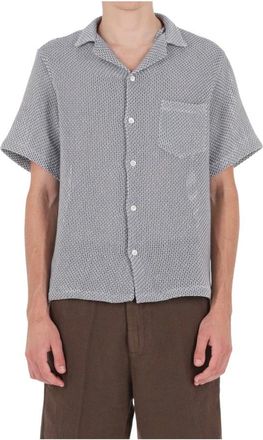 Portuguese Flannel Camicia Agora geweven met bowlingkraag - Heren - Korte mouwen Overhemden - Veelkleurig - XL - Overhemden