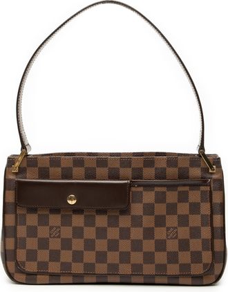 Louis Vuitton Pre-owned Womens Damier Ebene Aubagne - Brown Textile - One Size