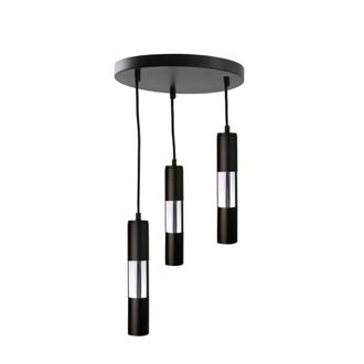 Netlighting Magnum Cluster Pendant Ceiling Light Black Silver 30cm 3x GU10