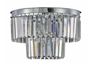 OEM Hereford Fall Mini Chrome - L&aacute;mpara De Techo De Cristal 30 Cm, Cromo