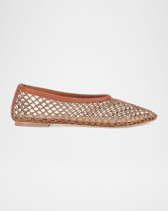 Staud Alba Crocheted Ballet Flats