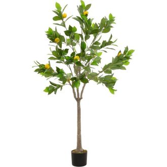 ML Design Ml-design Limonero Artificial 160 Cm, Planta Decorativa Interior/exterior En Maceta &Aacute;rbol Grande Realista Ornamental Con Frutos De Lim&oacute;n De Pl&aacute;stico P