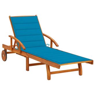 vidaXL Tumbona De Jard&iacute;n Con Coj&iacute;n Madera Maciza De Acacia Vidaxl