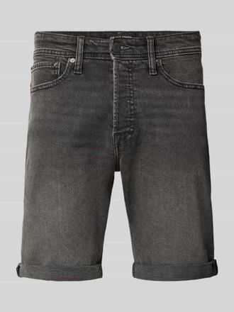 Jack & Jones Jack & Jones Regular Fit Jeansshorts mit Umschlag Modell RICK in Anthrazit, Gr&ouml;&szlig;e XXL