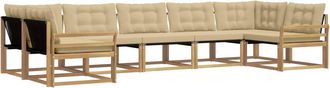 vidaXL Conjunto De Sof&aacute;s De Exterior 7 Uds. Y Beige Vidaxl
