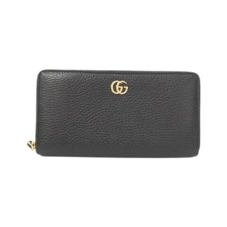 Gucci Pre-owned Wallets, female, Black, Size: ONE SIZE Pre-owned Petit Marmont Leather Long Wallet