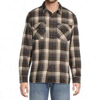 Pendleton Burnside Flannel Shirt In Natural Charcoal Plaid