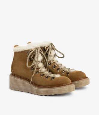 Pedro Garcia Fur brown leather boot | Saffi | Fall winter 25 | PEDRO GARCIA