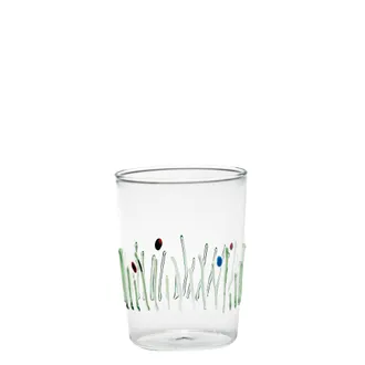 Zafferano Zafferano Set 4 Tumbler 4 Stagioni In Vetro Borosilicato Lavorato A Mano, Set Da 4 Bicchieri Colorati Multicolore Per Tavola E Design Elegante